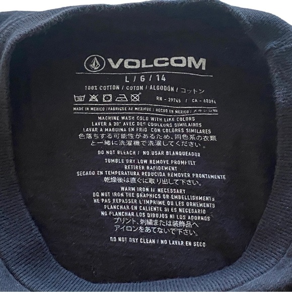 VOLCOM “Stone “True to This” Skate Tee Shirt Boys L Large 14 - Picture 4 of 5